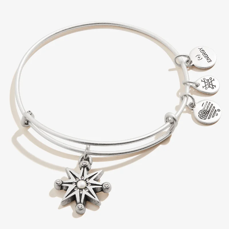 women's bracelets engraved initials -Starburst Charm Bangle Bracelet