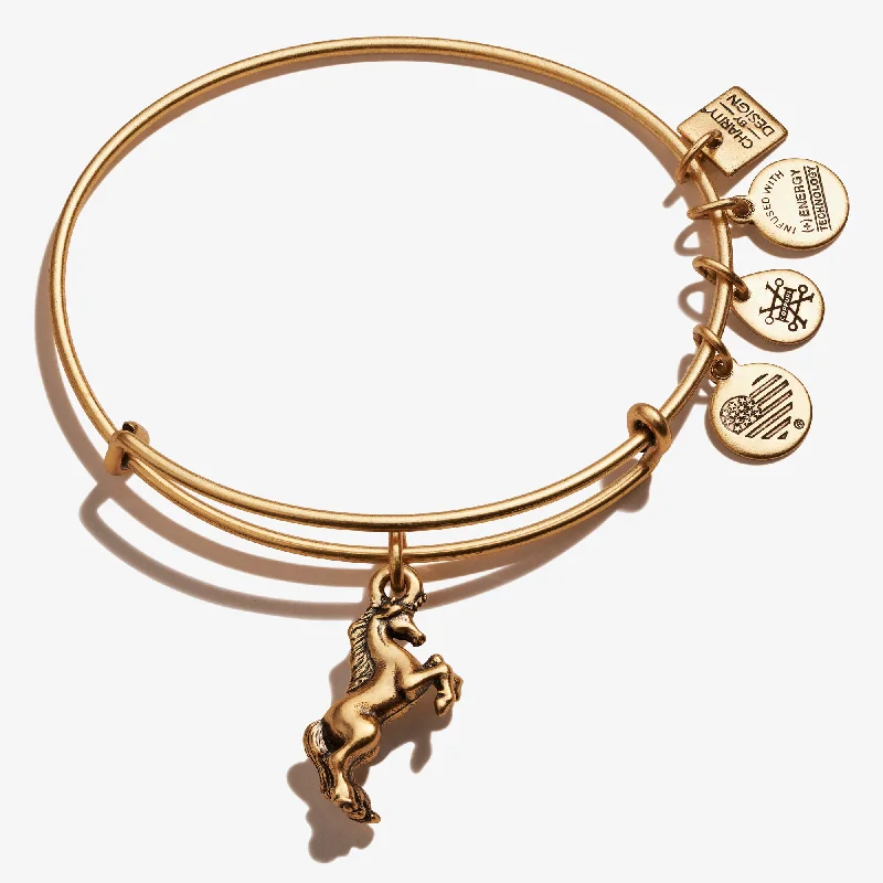 women's bracelets for formal occasions -Unicorn Charm Bangle