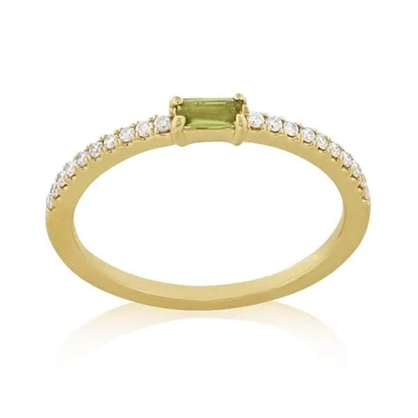 women's engagement rings with diamond accents -MY STORY Peridot & Diamond Ring