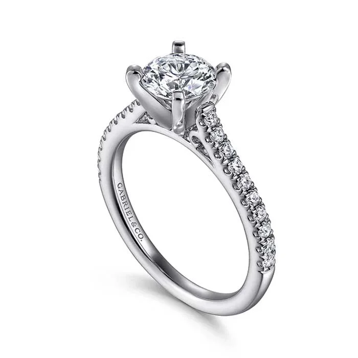 women's engagement rings bold statement -Gabriel & Co. "Joanna" Engagement Ring Semi-Mounting in 14K White Gold