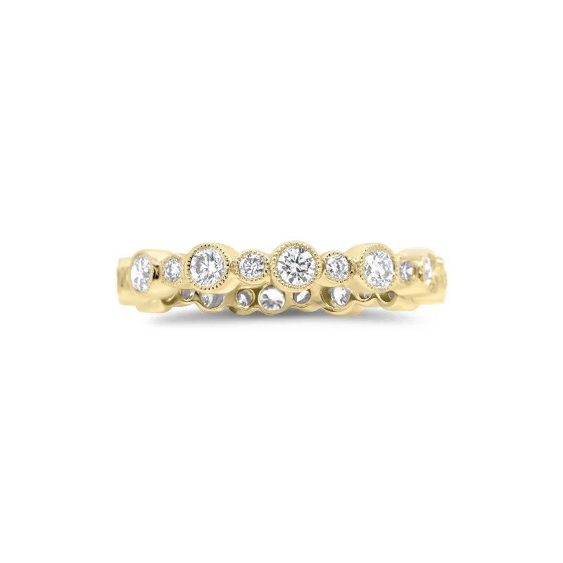 women's ring delicate -Diamond Eternity Band with Milgrain