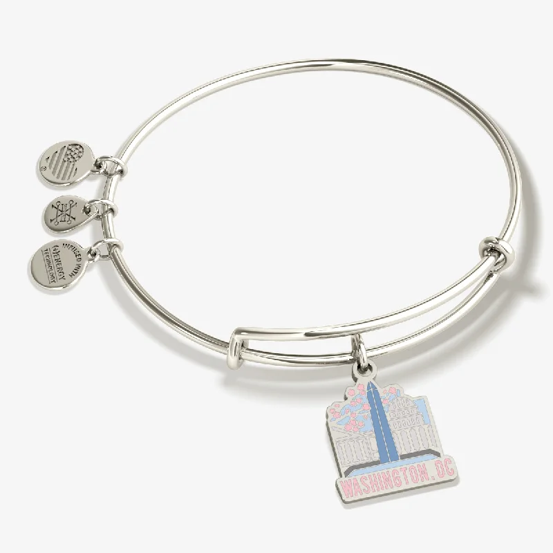 women's bracelets moon and stars -Washington DC Charm Bangle Bracelet