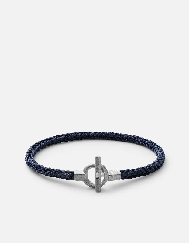 women's bracelets chic and stylish -Atlas Rope Bracelet, Matte Sterling Silver