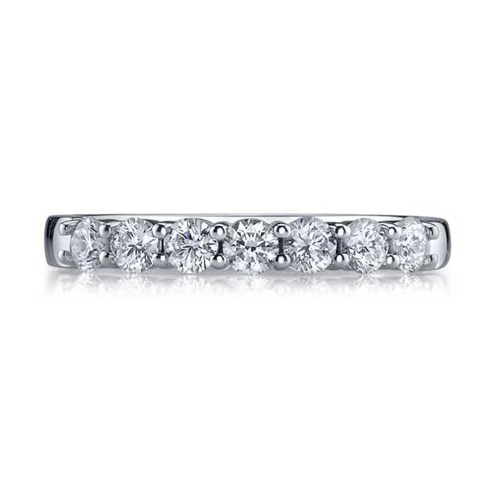 women's engagement rings designer brand -Mountz Collection 1/2CTW Shared Prong Diamond Wedding Band in 14K White Gold