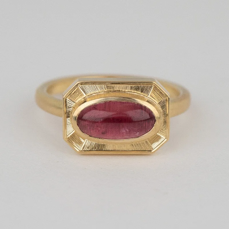 women's ring everyday wear -Pink Tourmaline Radiance Ring