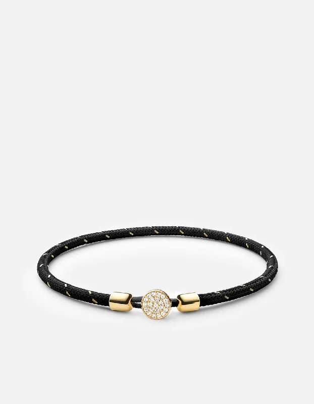 women's bracelets celestial theme -Nexus Rope Bracelet, Gold Pavé