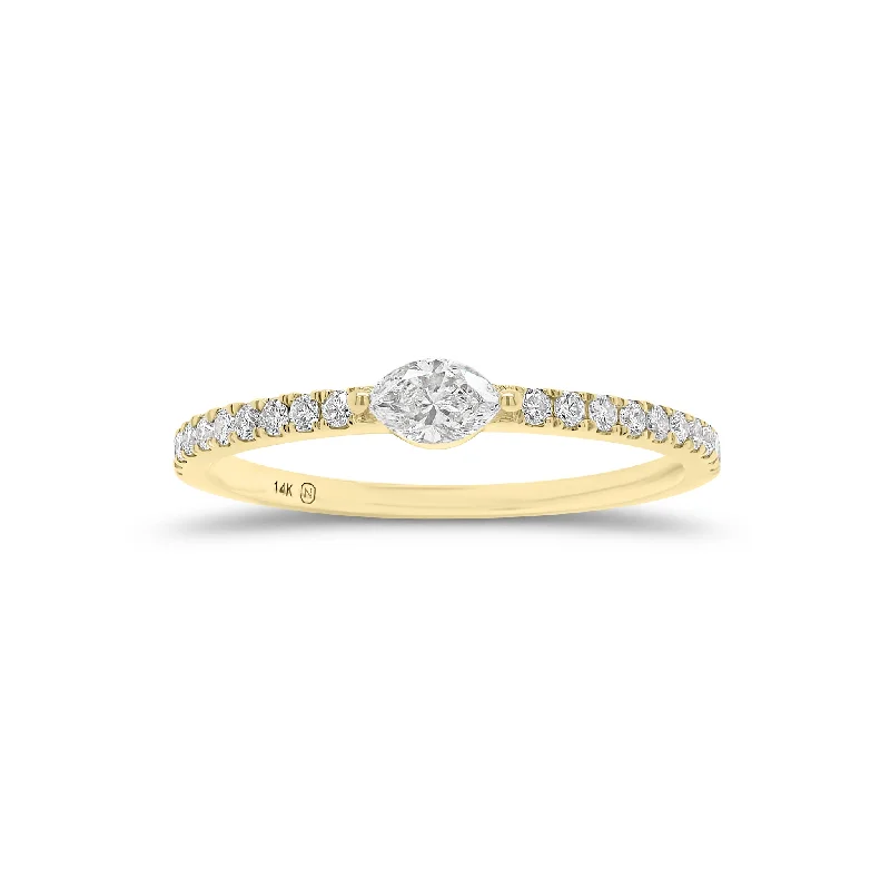 women's ring minimalist -Marquise Diamond Petite Ring