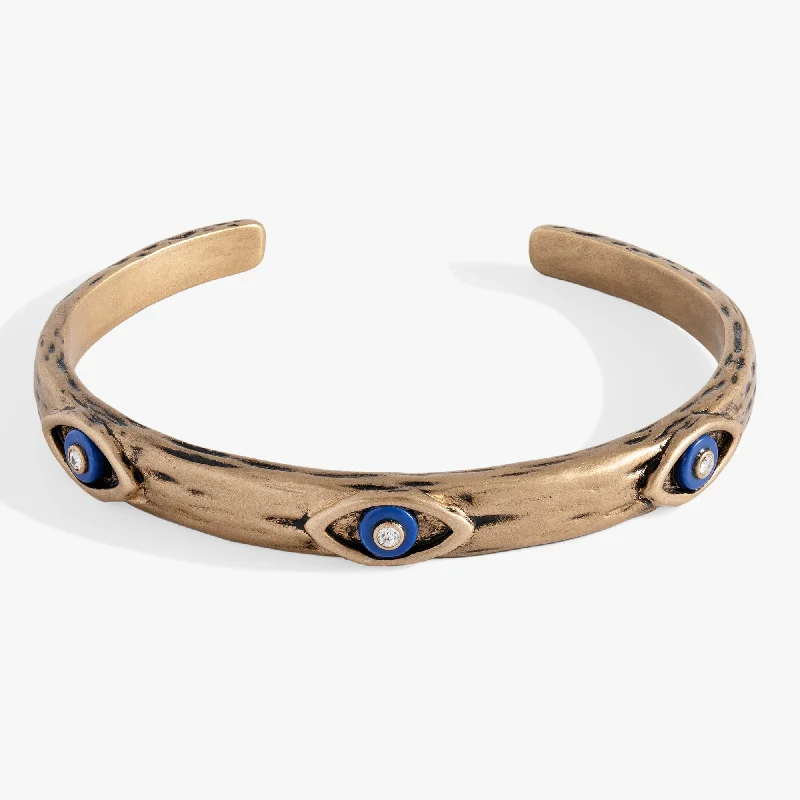 women's bracelets premium quality -Untamed Evil Eye Cuff Bracelet