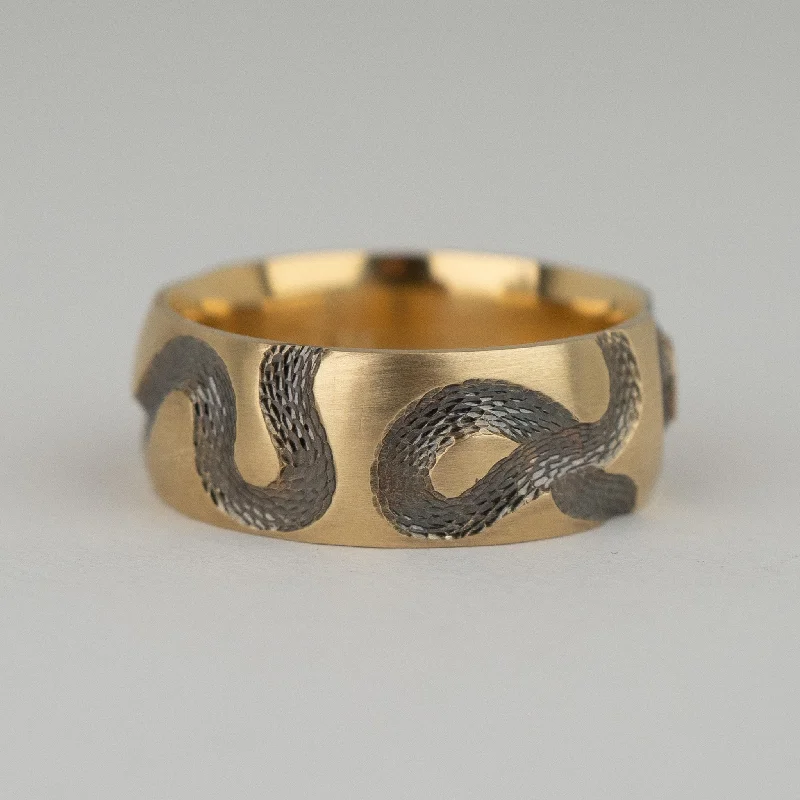 women's ring bold design -Infinity Serpent