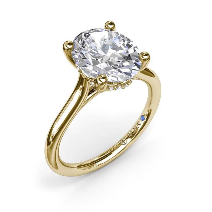 women's engagement rings conflict-free diamonds -Fana Sparking Solitaire Diamond Engagement Ring in 14K Yellow Gold