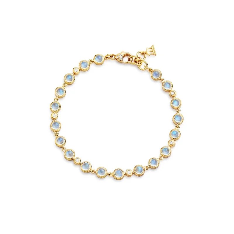 women's bracelets diamond -Temple St. Clair Blue Moon Link Bracelet