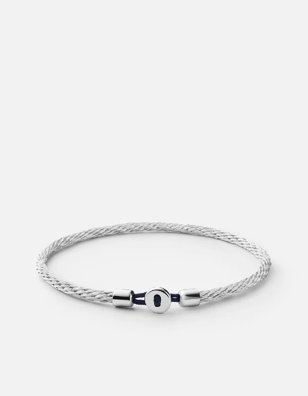 women's bracelets pear-shaped gems -Nexus Cable Bracelet, Sterling Silver