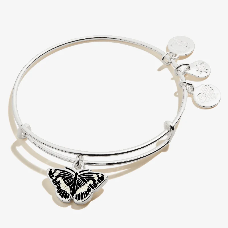 women's bracelets fine jewelry -White Admiral Butterfly Charm Bangle